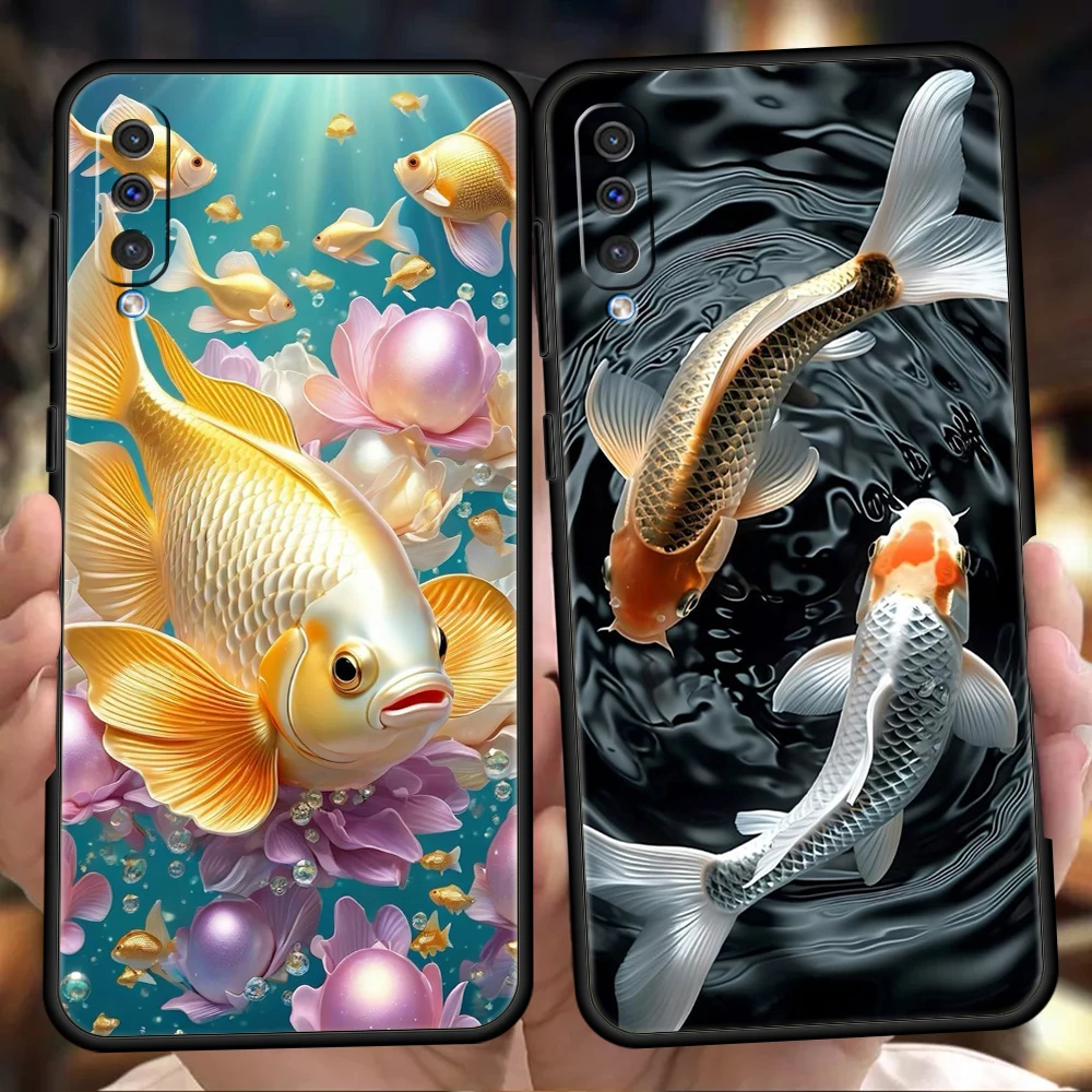 Cartoon Fish Phone Case for Samsung Galaxy A24 A13 A53 A73 A33 A22 A12 A02 A03 A05 A70 A50 A10 A20 5G Silicone Cover Shell Capas