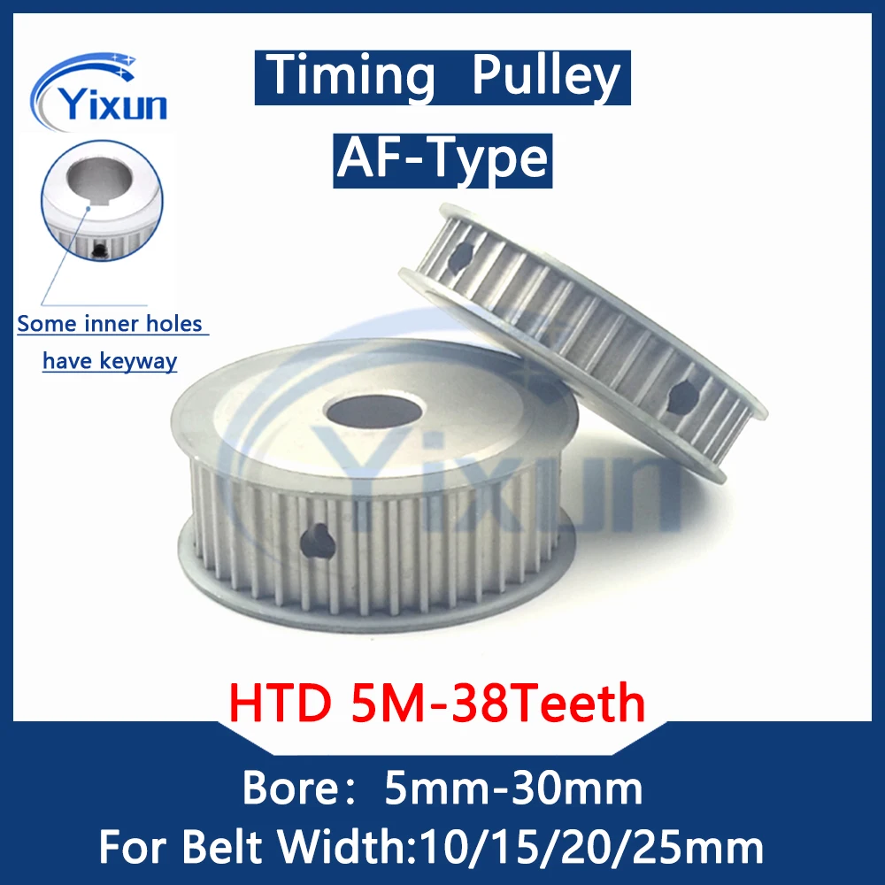 

HTD 5M Timing Pulley 38 Teeth Bore 5mm-30mm For Belt Width 10mm-25mm HTD 5M 38Teeth Keyway Synchronous Wheel 5M Drive Belt Gear