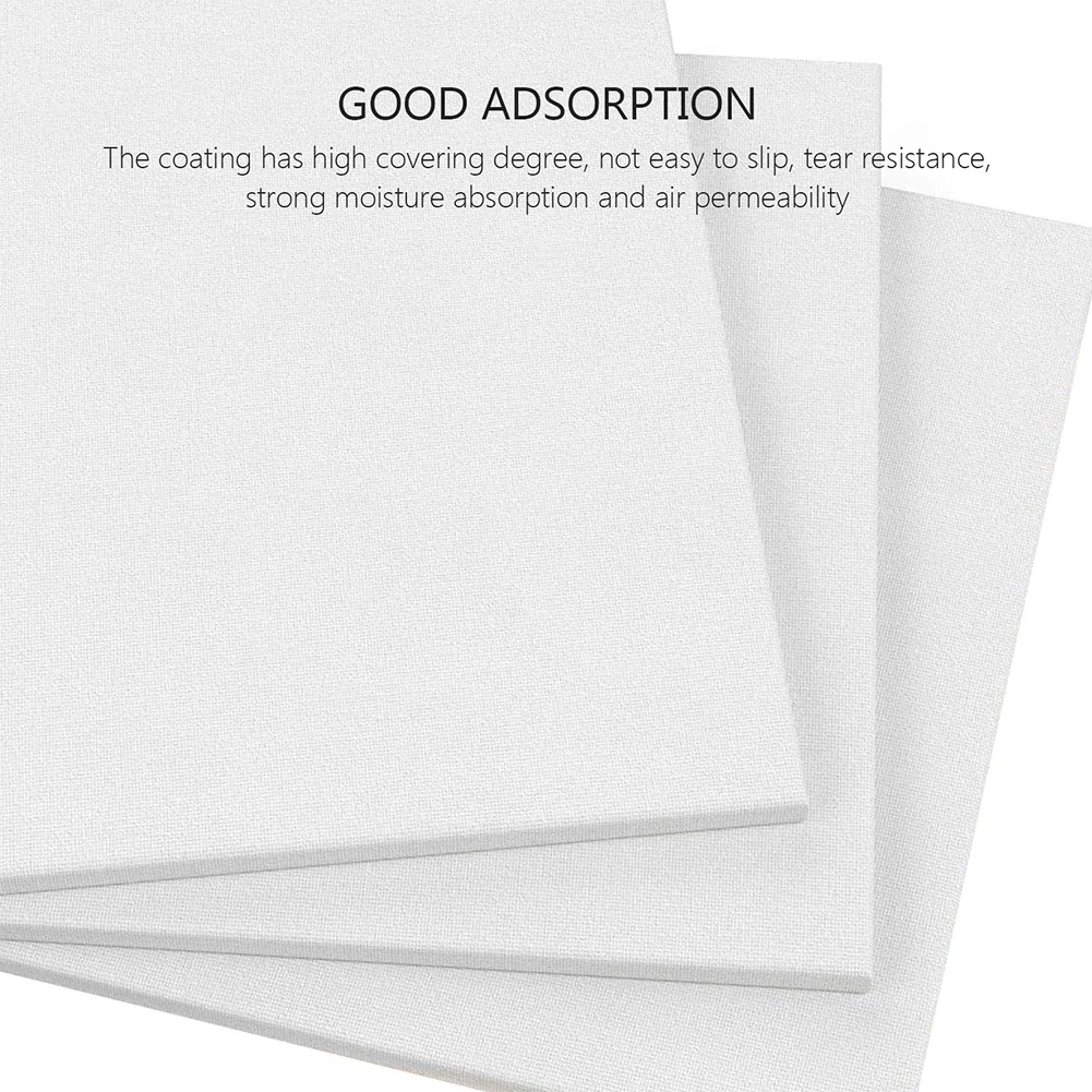 6Pcs White Blank Art Boards Mini allungato artista Canvas Art Board acrilico pittura a olio cotone opera d'arte pittura incorniciata Board Art