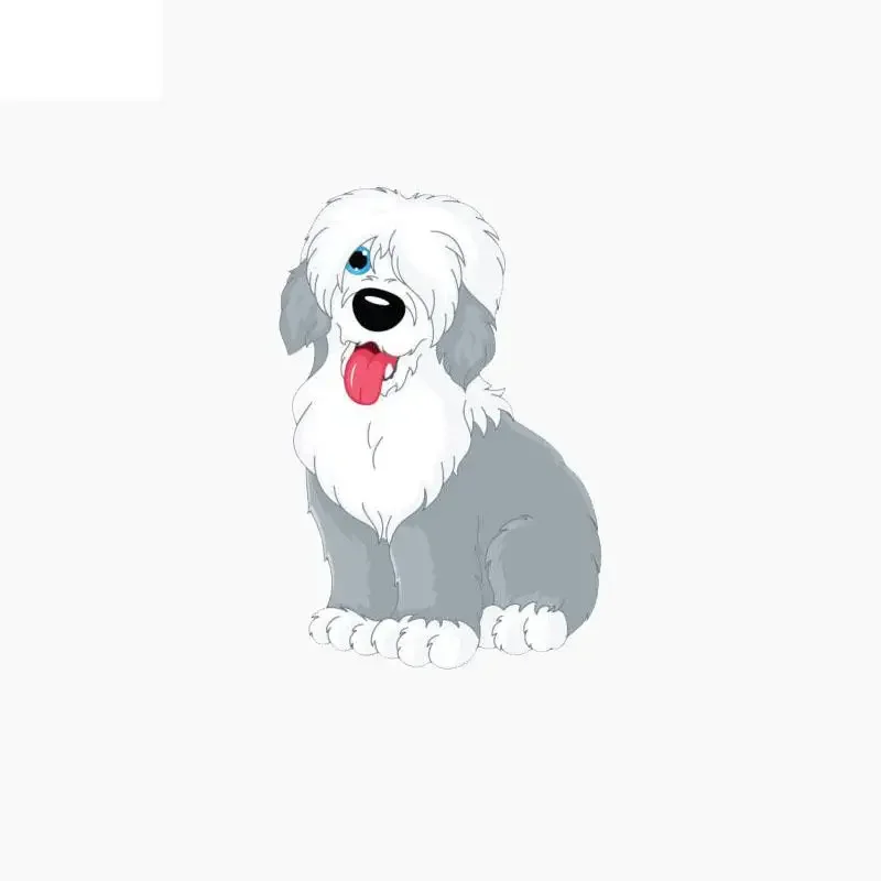 

Lovely Old English Sheepdog The Tail The Car Reflective Waterproof Reflective Sunscreen Car Sticker Car Accessories Decoration