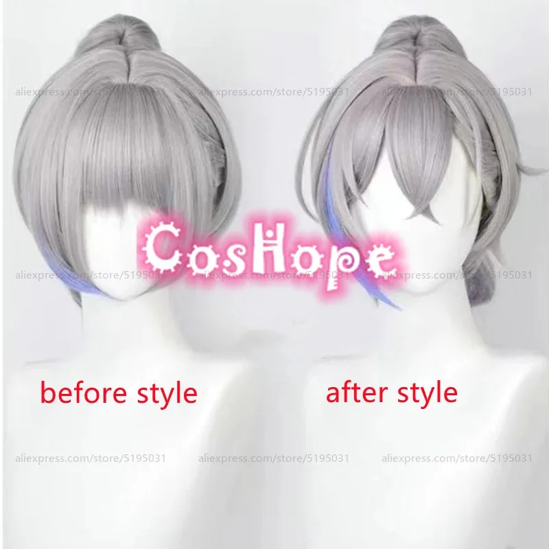 

- от Китая Парик для косплеяSilver Wolf Серебристо-серый. Первоичный продукт, созданный в Китае.