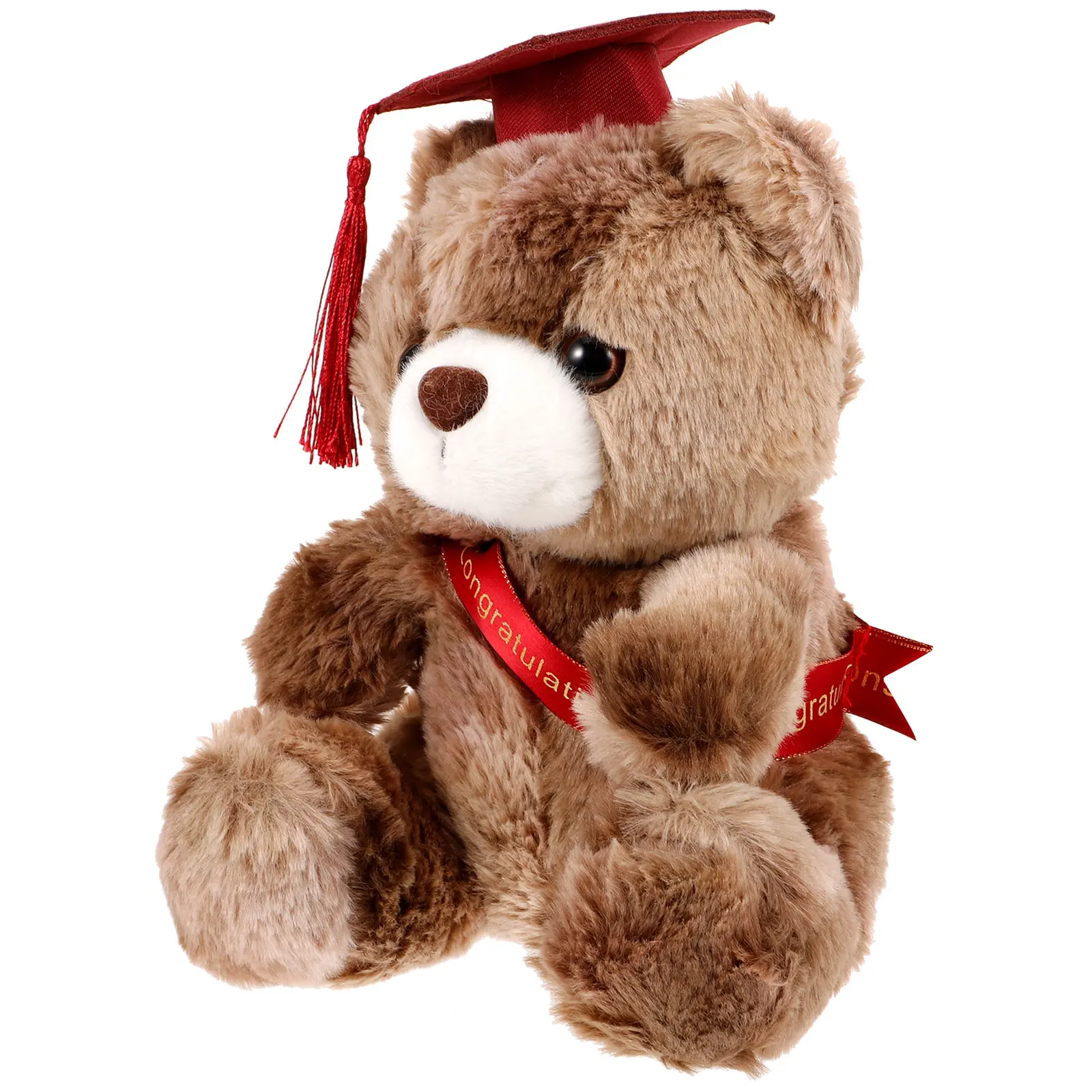 Graduation Bear Stuffed Animal Soft Keepsake Cap Hat Decoration Gift Adorable Comfortable Graduation Party Decor
