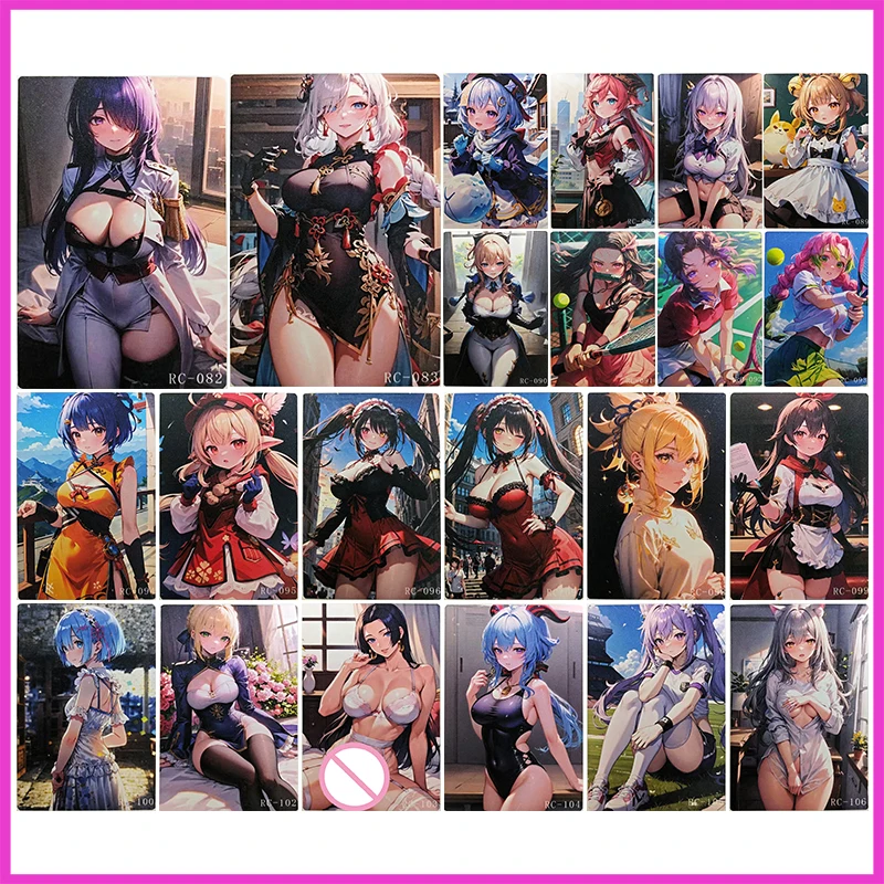 

Anime Goddess Story Rare A6 Size RC Collectible Cards Nezuko Kochou Shinobu Rem Tokisaki Kurumi Toys for boys Birthday Present