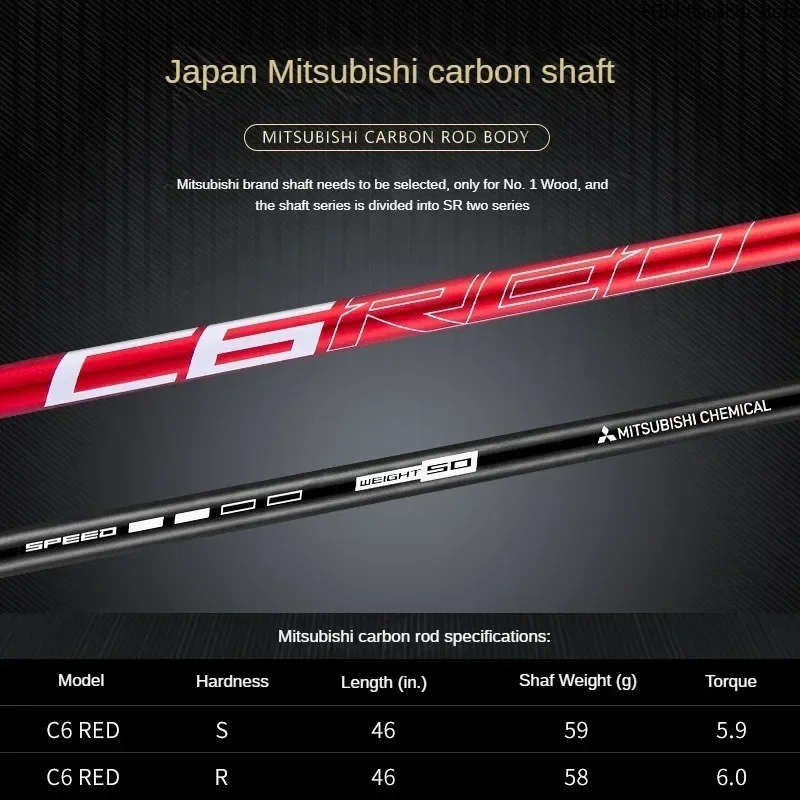 PGM Golf Driver Mitsubishi Carbon Shaft Titanium Alloy Wood High Rebound Low MG039