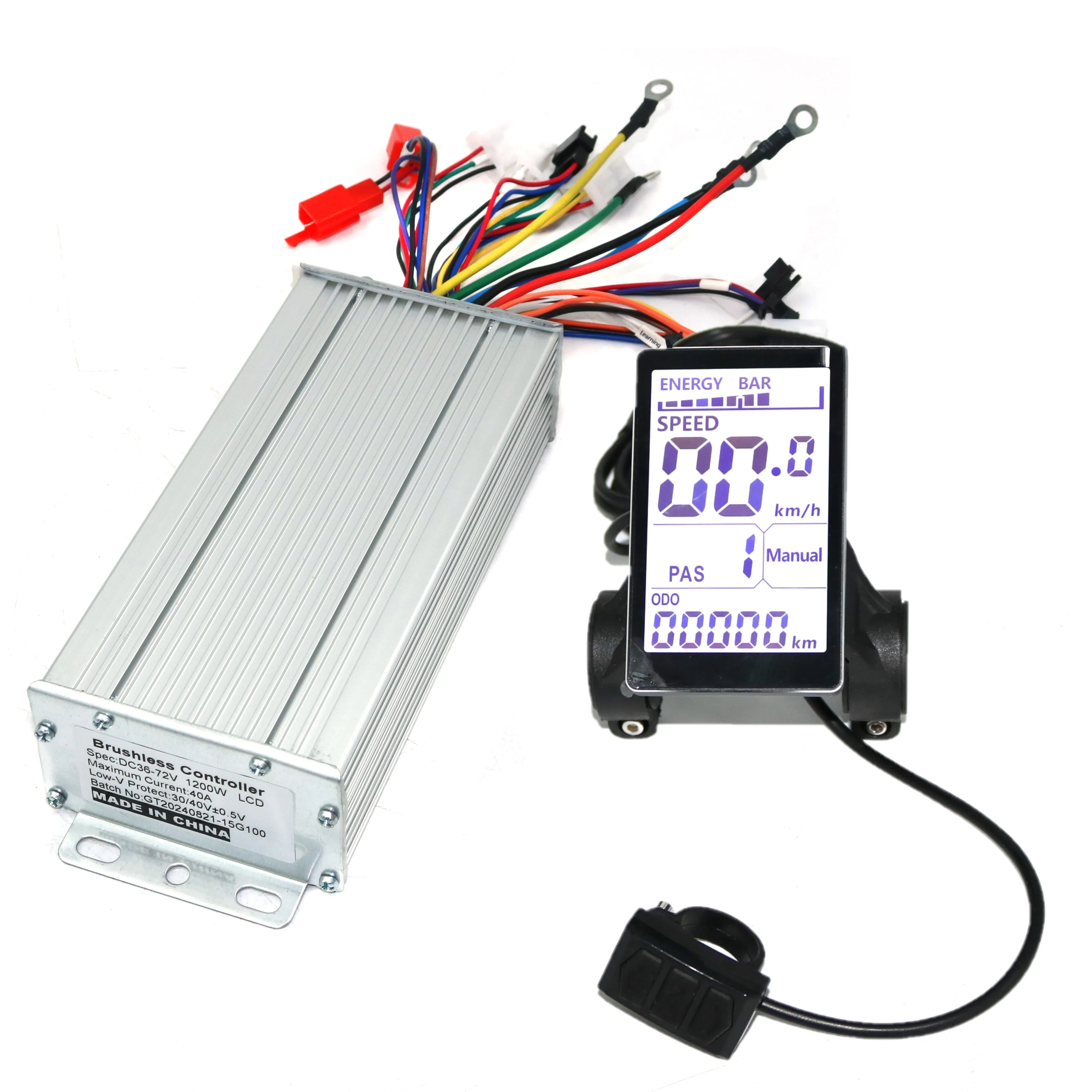 

GREENTIME 36-72V 1200W 40A brushless DC controller+M5 display/display control assistance, without controlling the handle