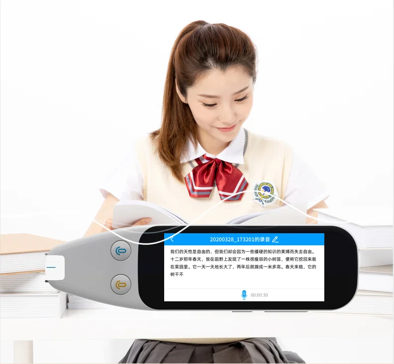 OEM-Custom Language Translator Pen Scanner, Scantalker, Examination Reader em espanhol, francês, árabe, inglês, japonês e coreano