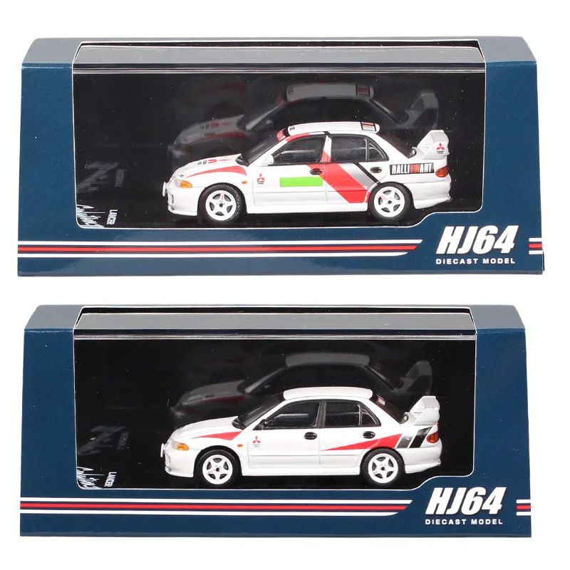 

Hobby Japan HJ64 Масштаб 1/64 Mitsubishi Lancer Evolution III Evo Rally Art Модель гоночного автомобиля Литье под давлением и игрушечный транспорт Акриловая коробка