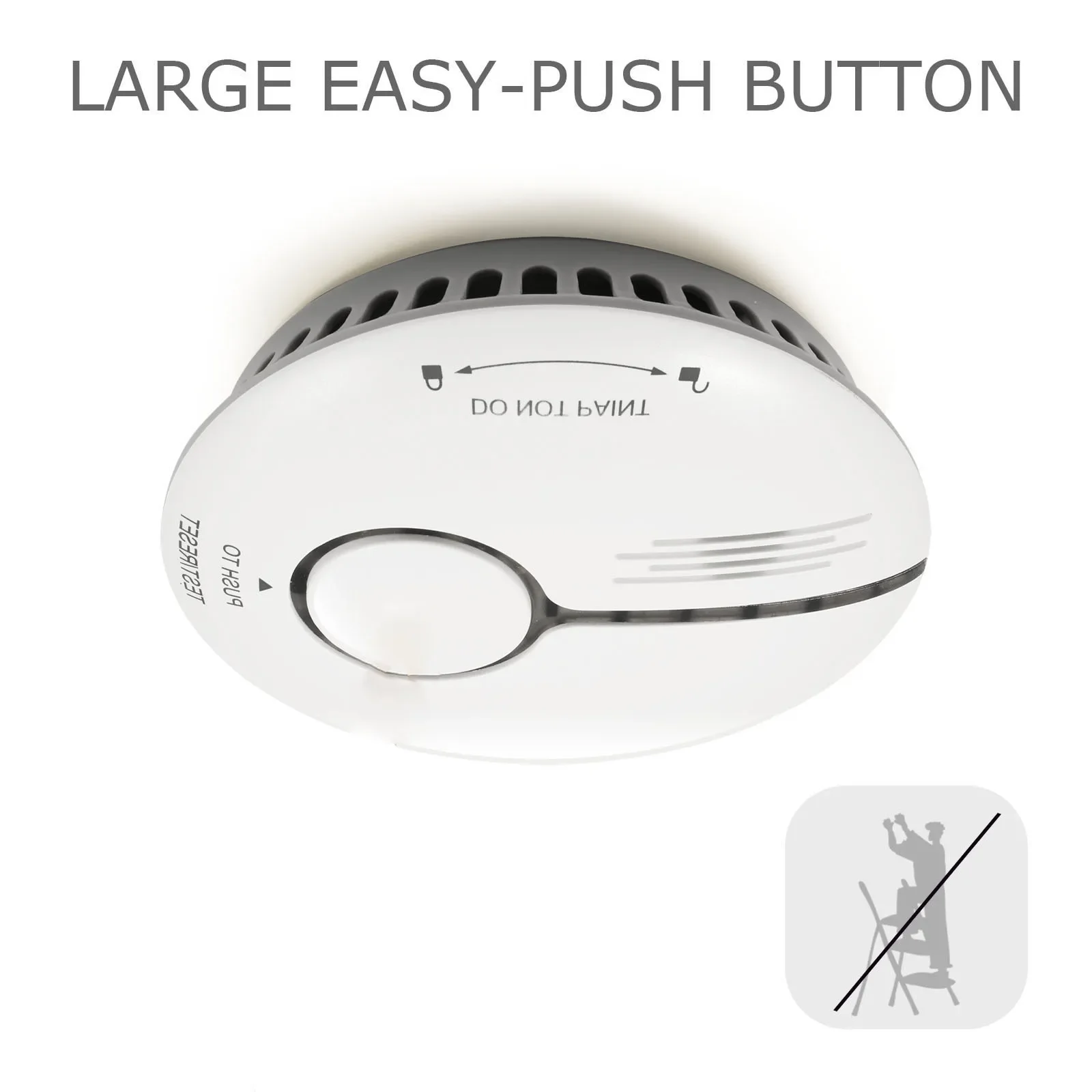 Independent Smoke Alarm, Fire Alarm Smoke Detector Sensor For Home Office Security Smoke Alarm Fire Protection Battery Powered