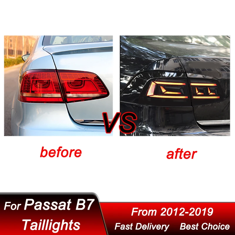 Car Tail Lights For VW Passat B7 B8 Magotan 2012-2019 B8.5 style full LED Tail Lamp Dynamic Turn Signal Light Tail Lamp Assembly