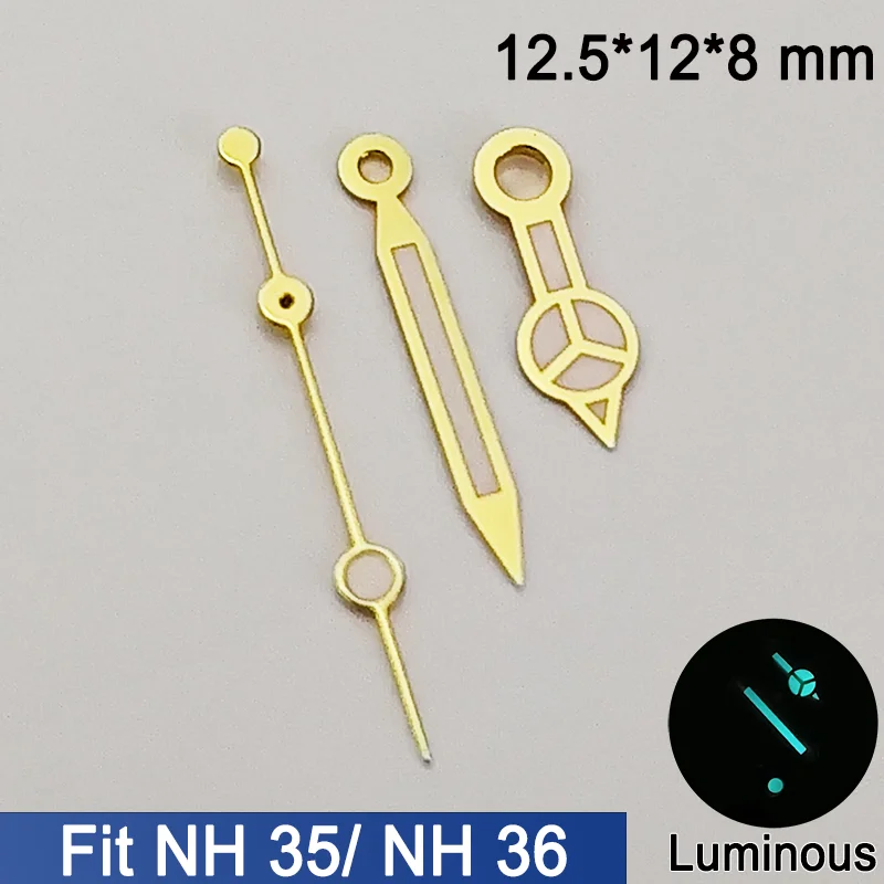 Horlogewijzers passen op NH35 NH36 groen blauw lichtgevende wijzers vervanging luxe horloges accessoire onderdelen horloges modificatie onderdeel