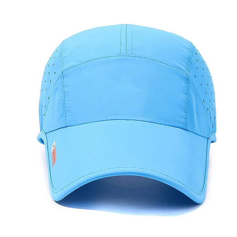 Gorra de béisbol transpirable impermeable de secado rápido para deportes al aire libre, gorra de verano para hombres y mujeres, gorra fina ajustable