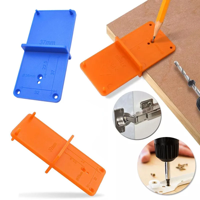 

35mm 40mm Hinge Hole Drilling Guide Locator Hole Opener Template Door Cabinets DIY Tools For Woodworking Hand Tool Set Wholesale