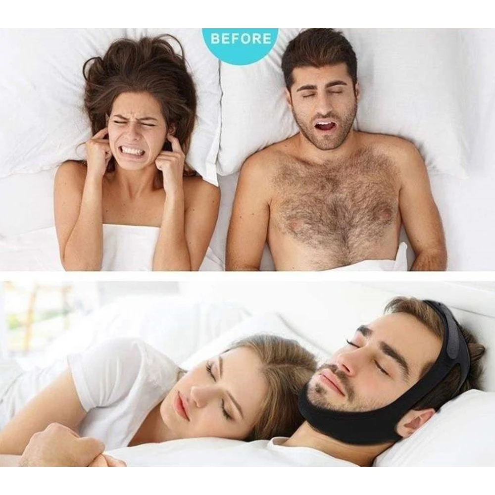 Adjustable Anti Snoring Strap Stop Snoring Chin Strap Snoring Mouth Guard Snoring Treatment Snore Relieve for Sleep Stop Snoring