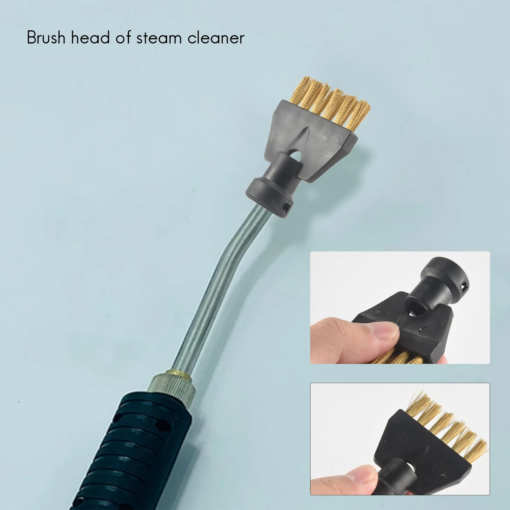 For Karcher SC1 SC2 SC3 SC4 Flat Copper Brush Cleaning Brush for Steam Cleaner Attachment Adapter Home Cleaning Nozzle