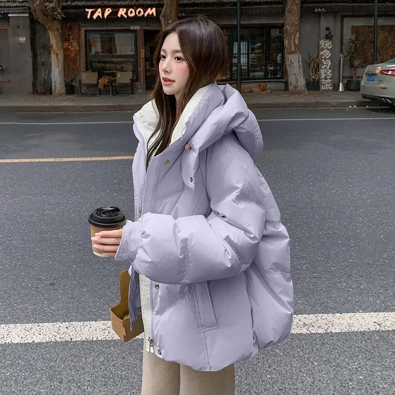 2024 New Winter Parka Women Hooded Short Down Jacket Thick Cotton Coat Casual Cotton-padded jacket Ladies Outerwear Female