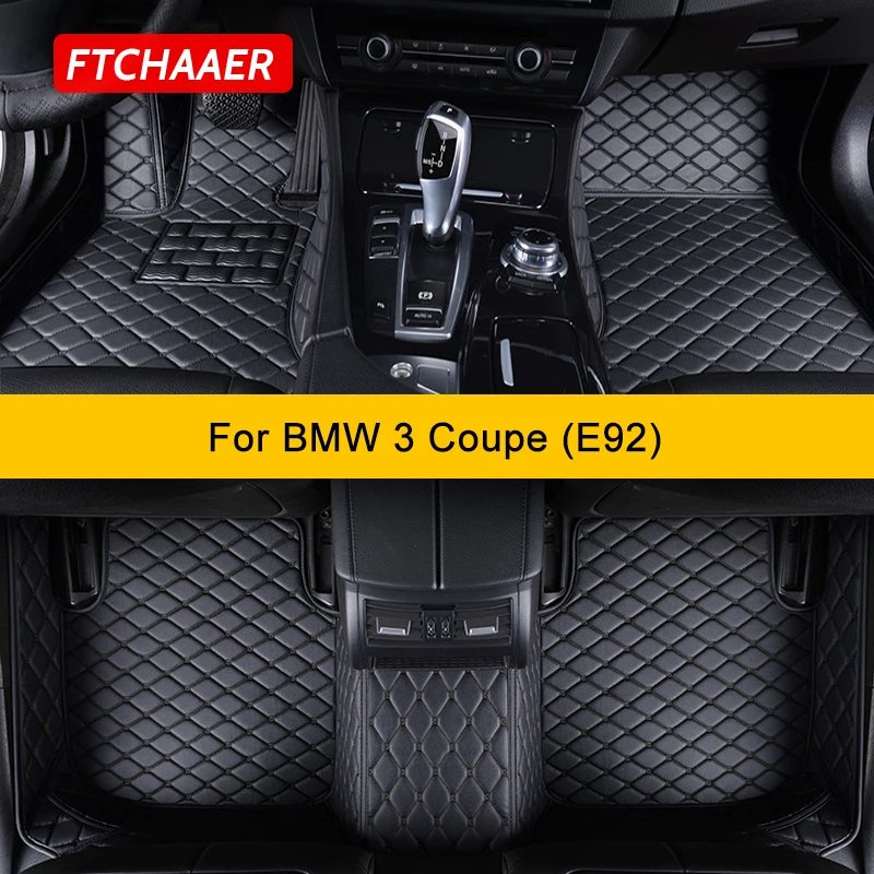 FTCHAAER Custom Car Floor Mats For BMW 3er Coupe E92 2005-2013 2Doors Auto Carpets Foot Coche Accessorie