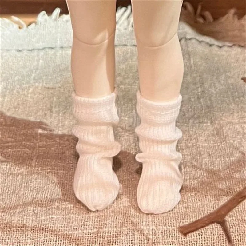 1pair s for 30 CM 1/6 BJD Doll Stockings Stripe Sock Black White Stripe Socks Cute Bear Socks Long Solid Color Stripe Socks Toys