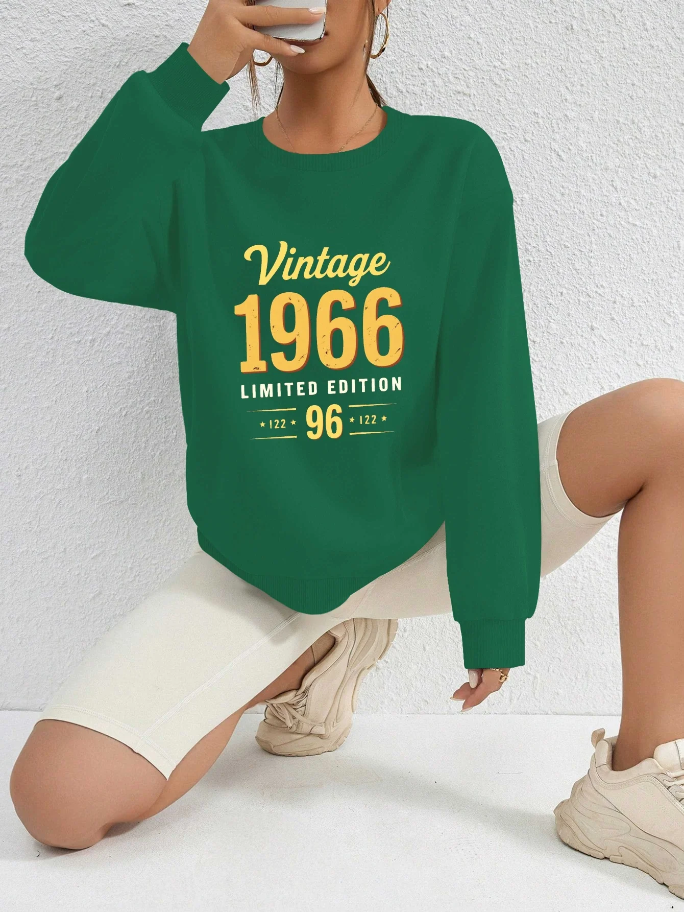 المرأة خمر 1966 طبعة محدودة البلوز خمر الأحمر طاقم الرقبة البلوز لينة كل يوم الخريف/الشتاء سترة