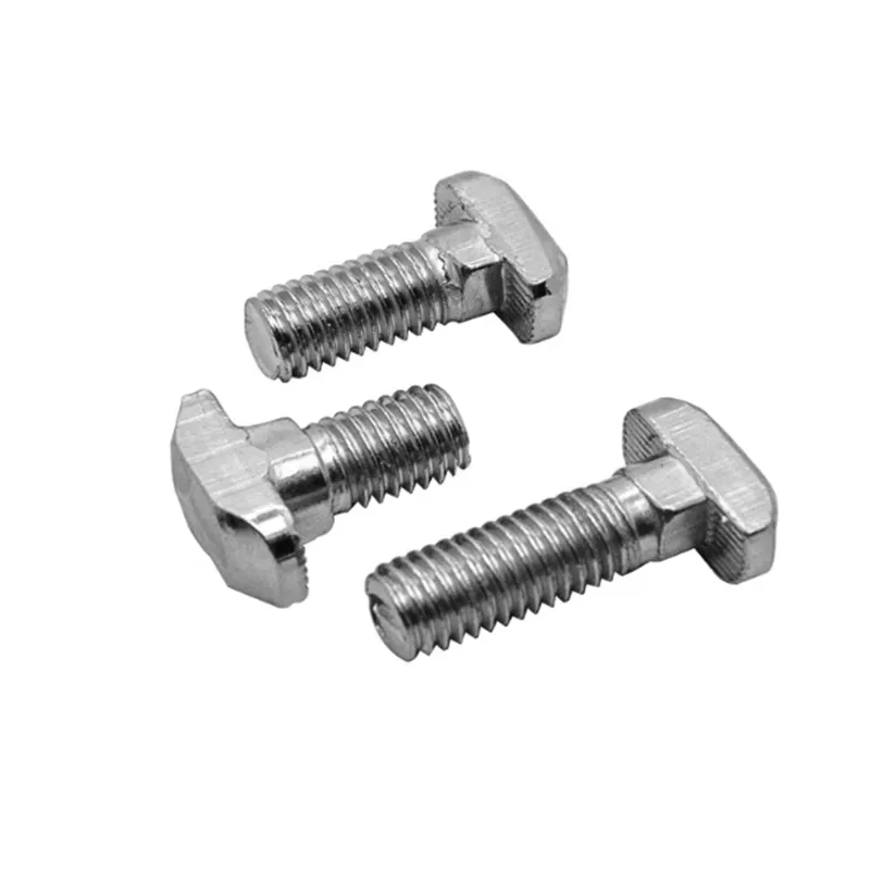 10/50pcs 2020 Series M5 Hammer Head T Bolt Screw Nickel Plated For 2020 Aluminum Profile T-slot M5*10/12/16/20/25mm