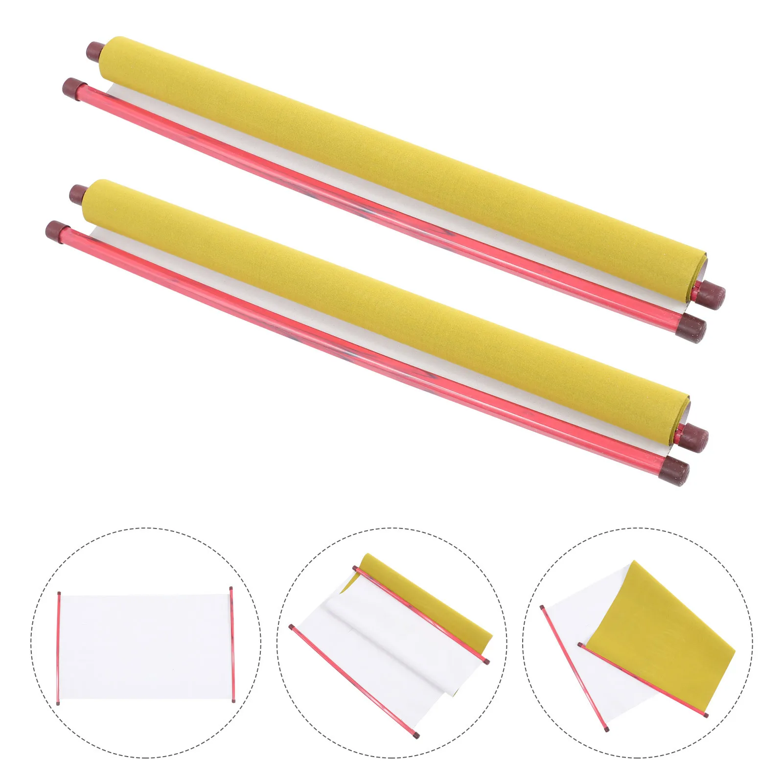 

2Pcs Chinese Calligraphy Scrolls Water Writing Cloth Practice Pen Art Wall Scrolls Good Absorbency Vintage Gift