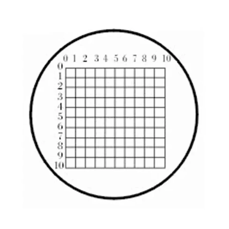 

Albenth MRT-050525 Microscope Eyepiece Reticle Net Grid Micrometer 5x5mm, 100 Squares Dia. 25mm 1.5mm