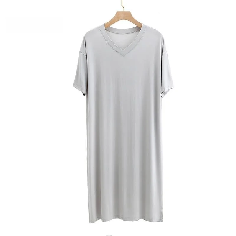 

Men's Ice Silk Sleepwear Long Thin Short Sleeve Home Clothes Comfortable Lightweight One-Piece Robe Winter Winter Collection