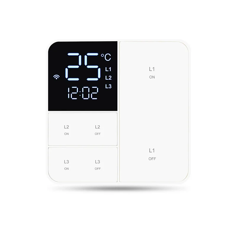 WiFi Smart Switch with Temperature & Humidity Display Voice Control APP Remote Control Electric Compatible