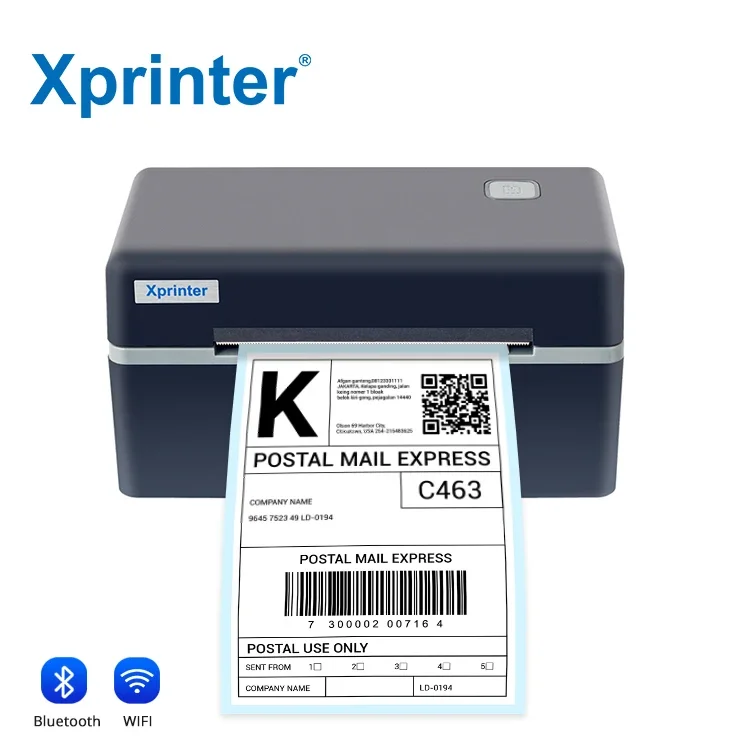 Xprinter XP-D462B New Arrival Thermal Printer 152mm/s 4inch Direct Thermal Label Barcode Printer For Shipping Waybill