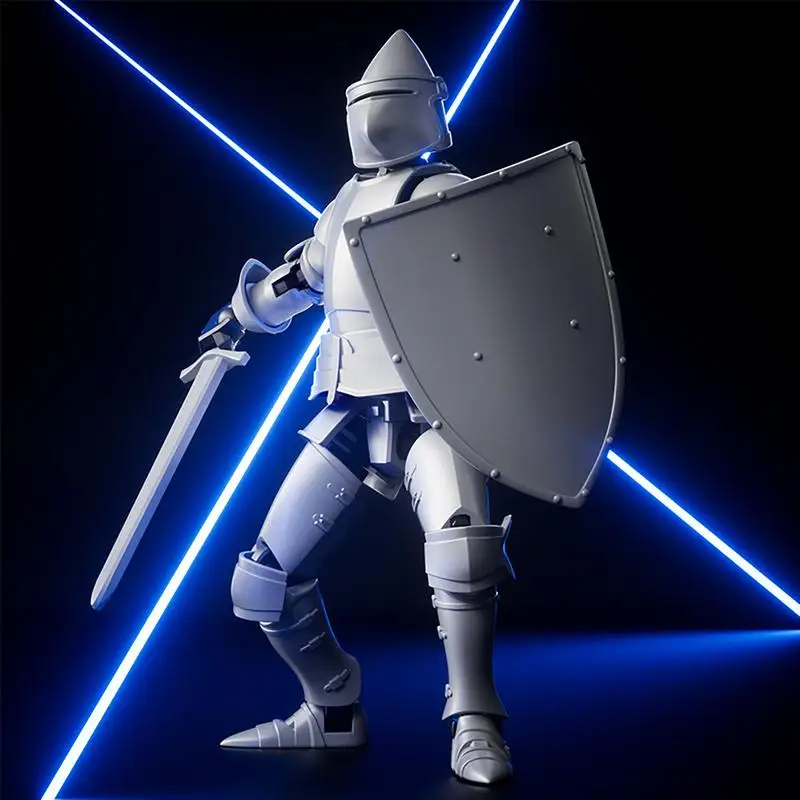 Multi-Jointed Dummys 3D Printed Medieval Knight Action Figure Model Medieval Action Figures Movable Shapeshift Robot Doll statue