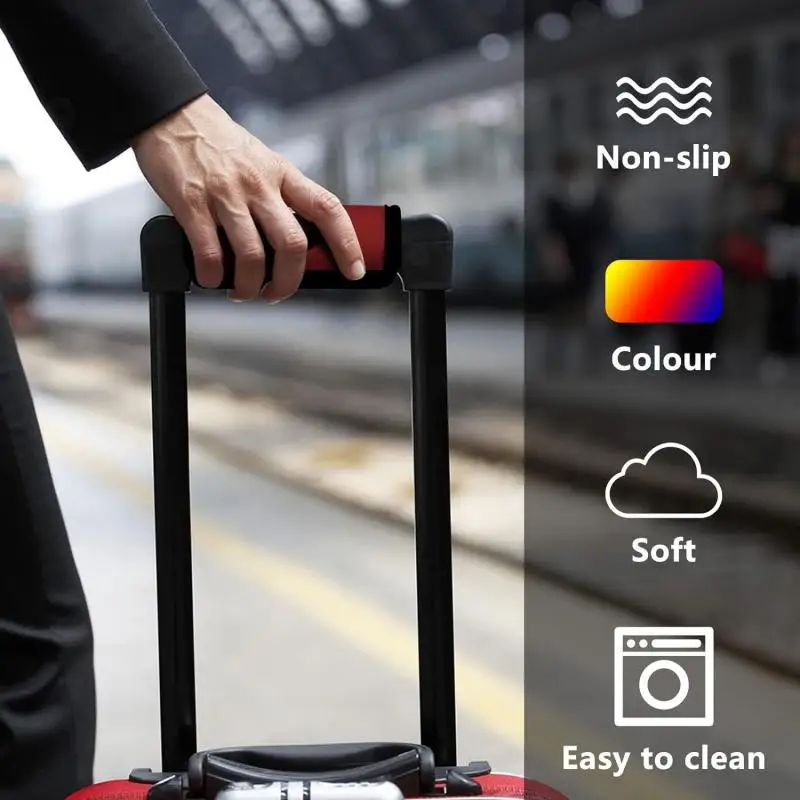 Pembungkus Pegangan Bagasi Neoprene Premium: Pegangan Lembut untuk Tas Perjalanan, Penutup Pelindung Koper, Pengidentifikasi Kereta Dorong