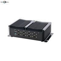 EGLOBAL Industrial Mini PC i5 1235U i7 1255U 8COM RS232 RS485 RS422 3LAN 2DDR5 2NVME SSD GPIO HDMI DP Windows 10 Fanless PC