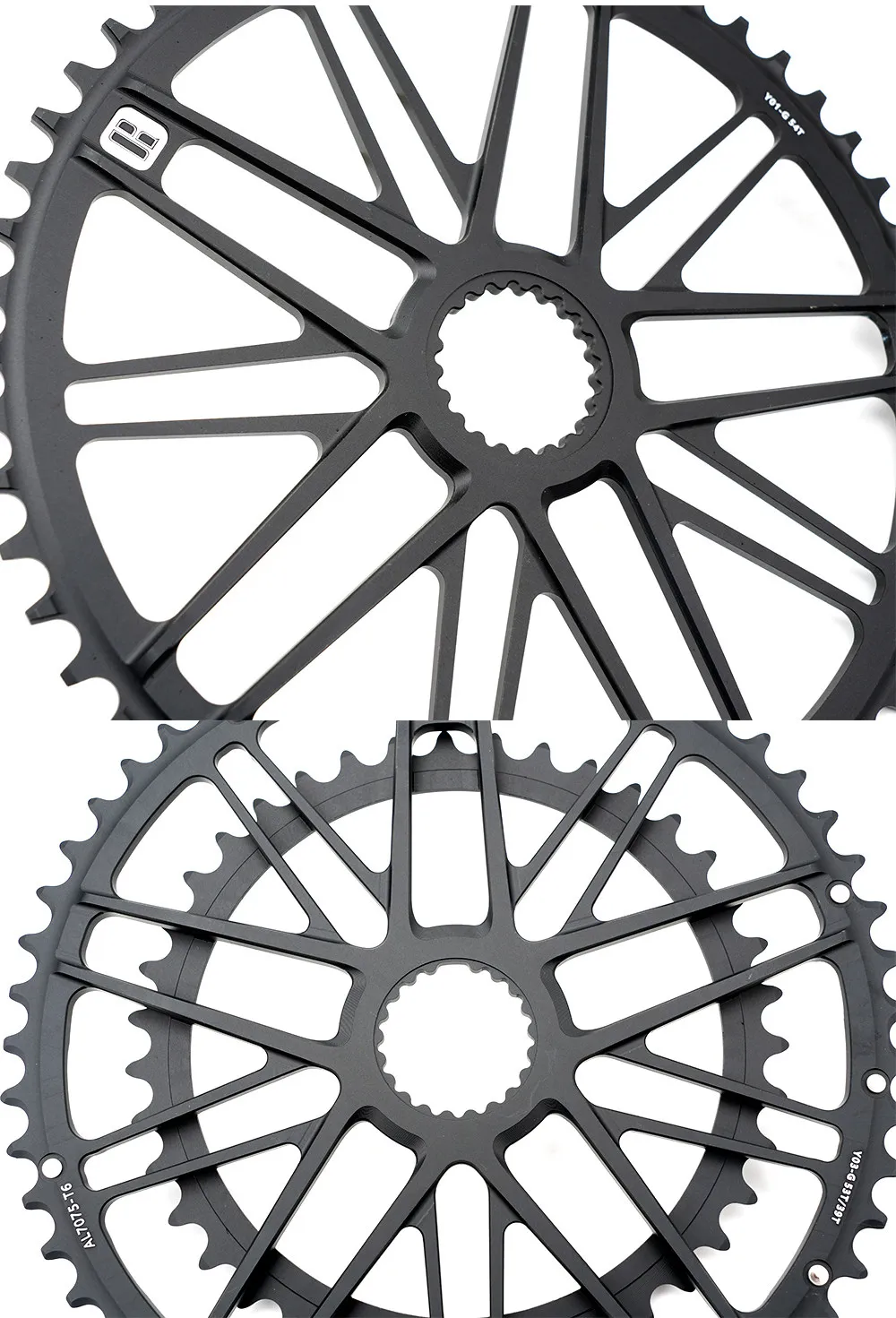 RIRO MTB-Kettenblatt, schmal-breit, Einzel-/Doppelkettenblatt-kompatibel, Shimano Direct Mount M9100/8100, Fahrradpedal-Getriebesystem-Zubehör – Detail 12