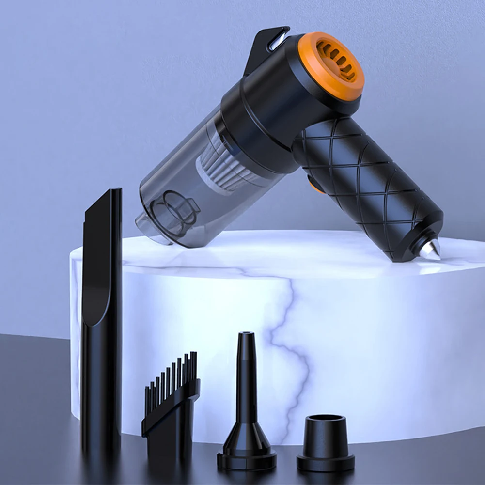 6 In 1 Blowing & Suction Vacuum Cleaner Type-C Rechargeable Mini Handheld Cleaner Multifunctional for Car Home Keyboard Cleaning