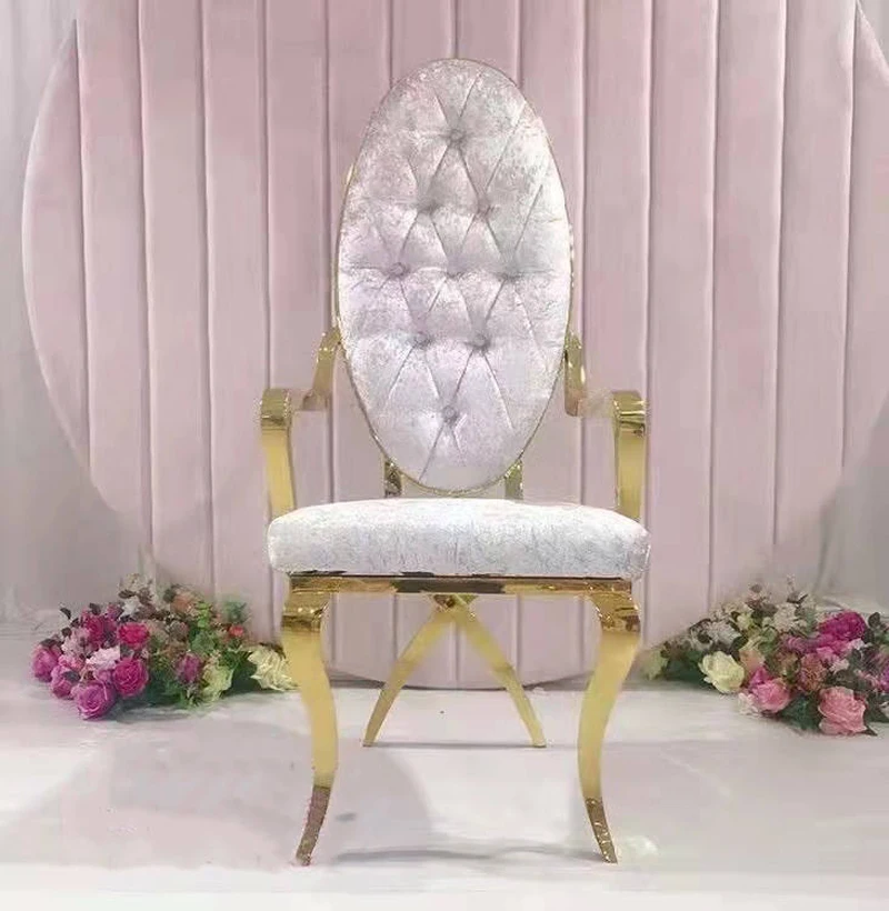 Wedding Event Stainless Steel Restaurant Chair Hotel Party Leisure Chair for Sale view 6