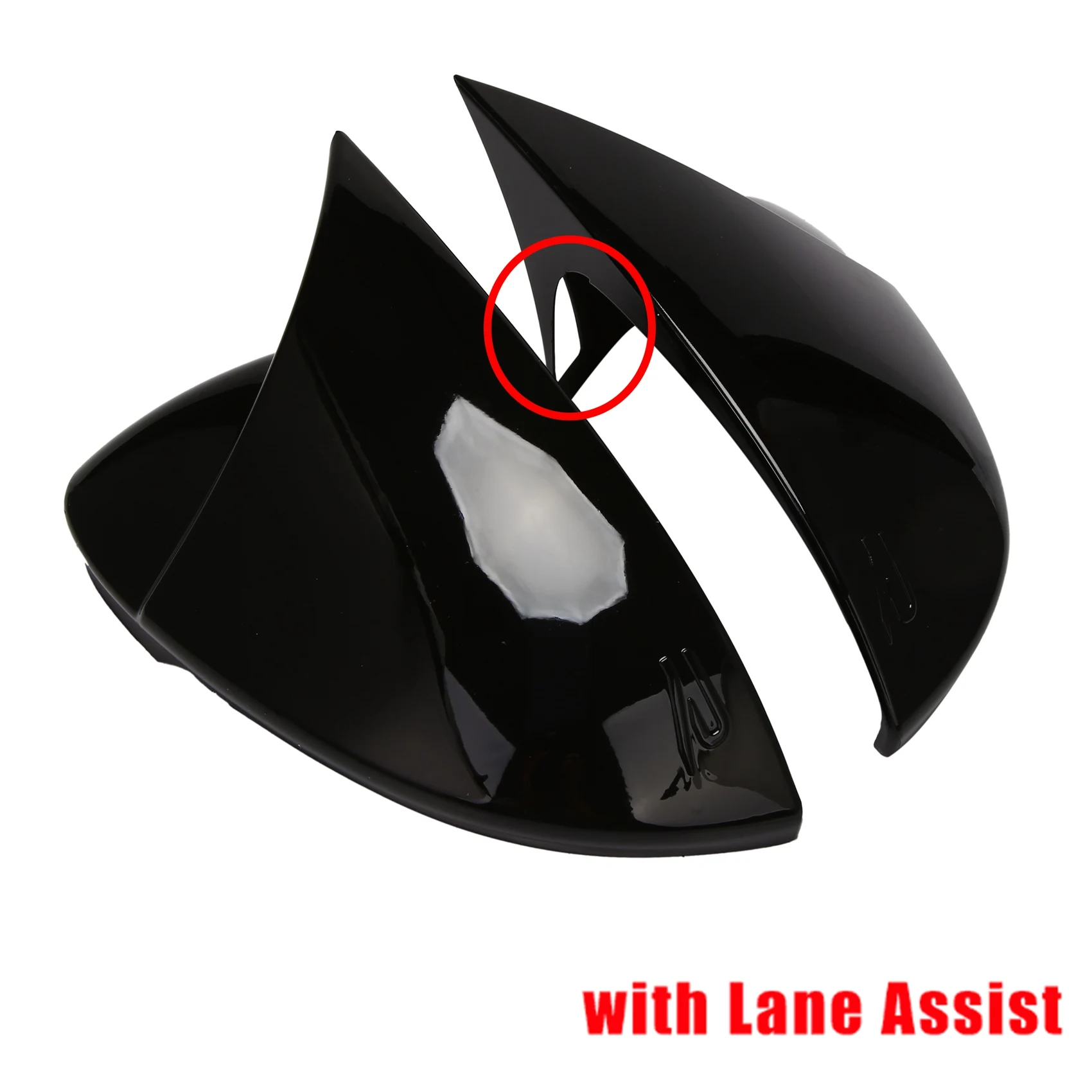 หมวกผ้าคลุมกระจกมองหลังกระจกด้านข้างสีดำแตรวัวสำหรับกอล์ฟ8 MK8 GTE GTD-R-Line 2020 2021พร้อม Lane Assist