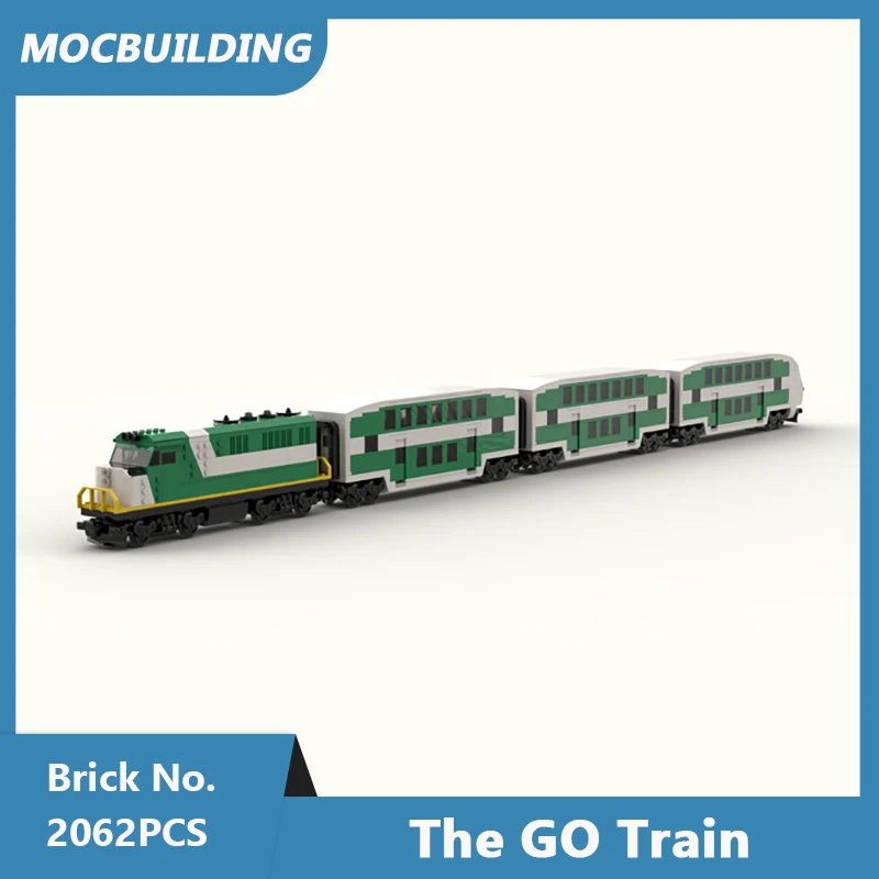 MOC Building Blocks The Train Model City Express Transit Vehicle DIY Assembled Bricks Creative Display Toys Xmas Gifts 2062PCS