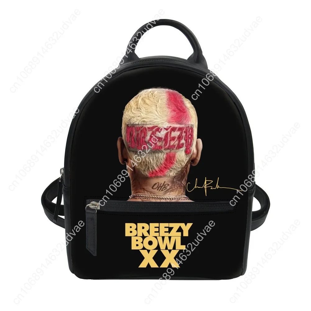 Chris Brown Backpack Purse Women Child Schoolbags Personalized Double Shoulder Bag High Quality Daypack Leather Travel Bag Gift