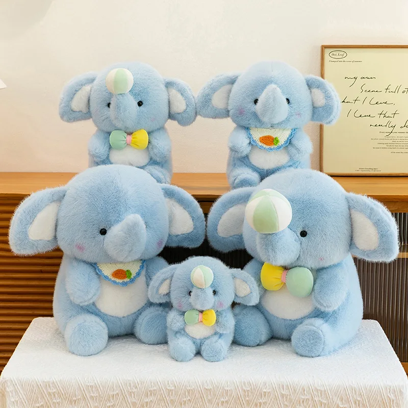 Muñeco de peluche Kawaii, bonito elefante de juguete para niños, regalo de cumpleaños y Navidad, bonito compañero decorativo de Año Nuevo juguetón