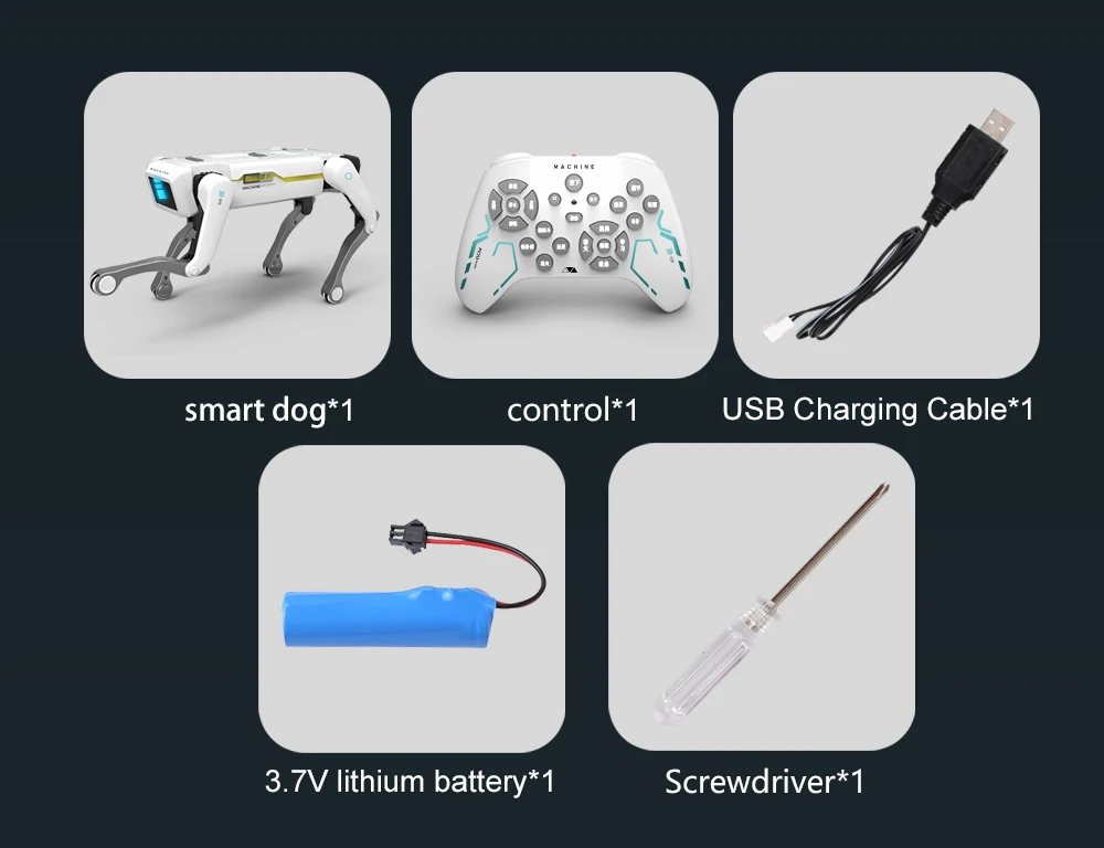 Teeggi Elektrischer RC Intelligenter Roboterhund mit Clip Multifunktions-RC Mechanischer Hund Lernspielzeug Bionic Smart Roboterspielzeug Geschenk – Detail 11