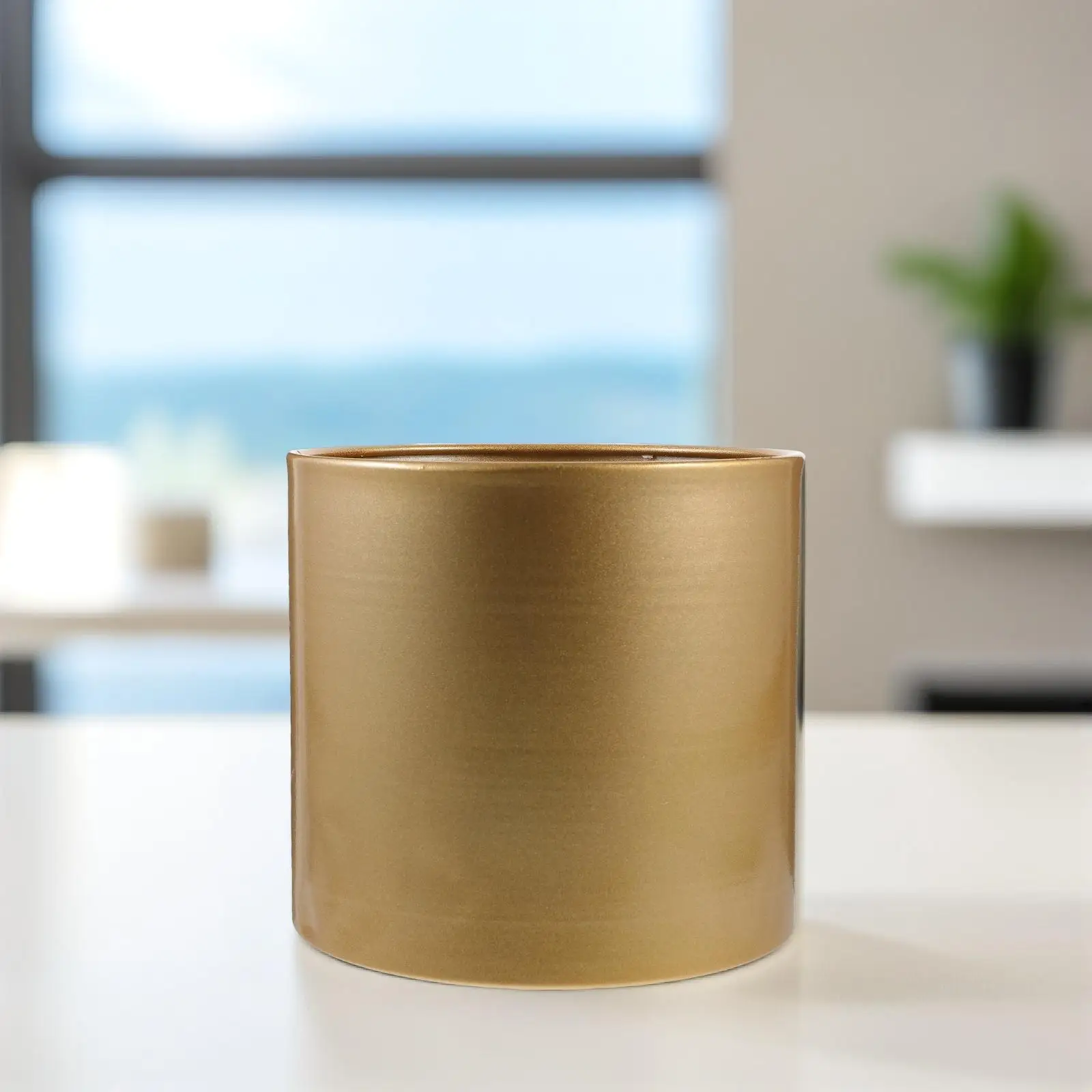 Hug Bucket Flower Pot Iron Succulent Plant Outdoor Window Metal Desktop Planter Golden