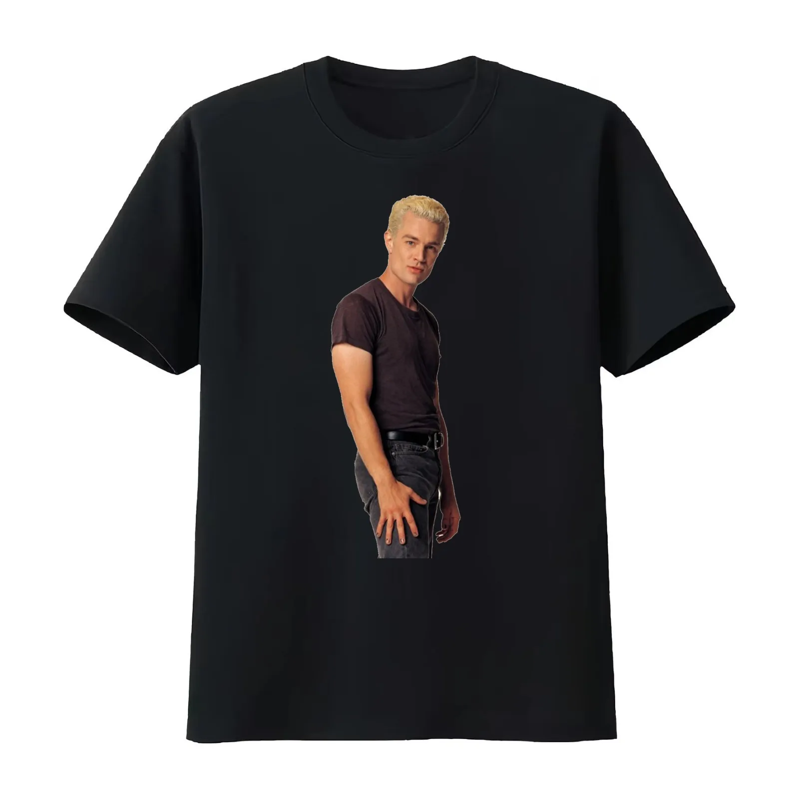 BUFFY - SPIKE T-Shirt Summer Casual Cotton Tee Oversized Streetwear Tops Vintage Graphic Print Loose Fit Short Sleeve