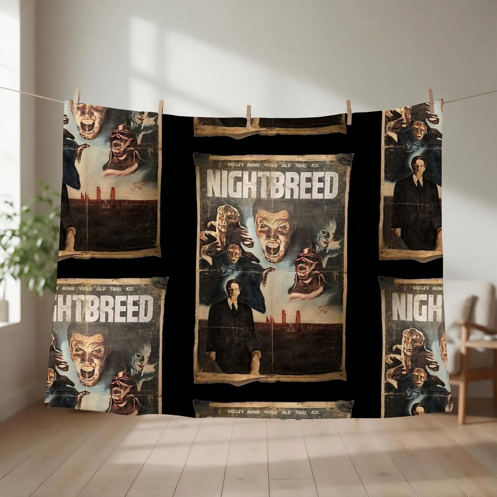 Clive Barker - Nightbreed Throw Blanket couch cozy soft plush fuzzy picnic outdoor blanket