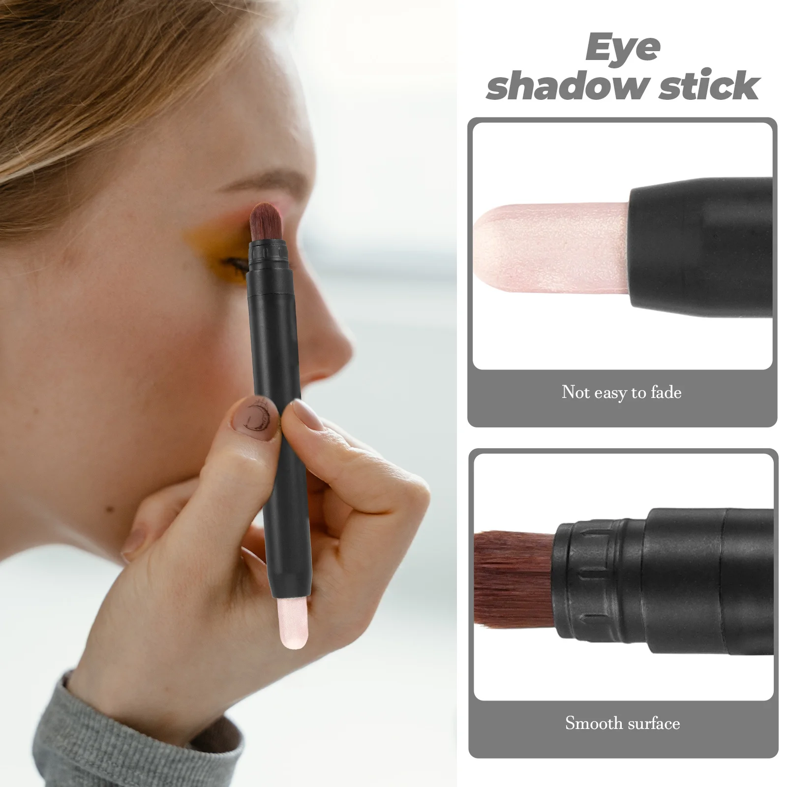 

Reusable Dual End Eyeshadow Stick with Precision Applicator Comfortable Grip for Seamless Blending Perfect for Travel and on The