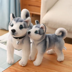 2 Sizes Cute Husky Dog Plush Toy Simulation Stuffed Soft Animal Pet Dog Pillow Christmas Gift For Kids Kawaii Valentine Present