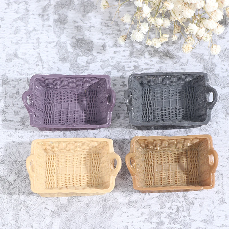 Mini panier de rangement en résine de maison de courses, accessoires de modèle, jouets de simulation, fournitures de décoration pour la maison, beurre, 1PC, 1:12
