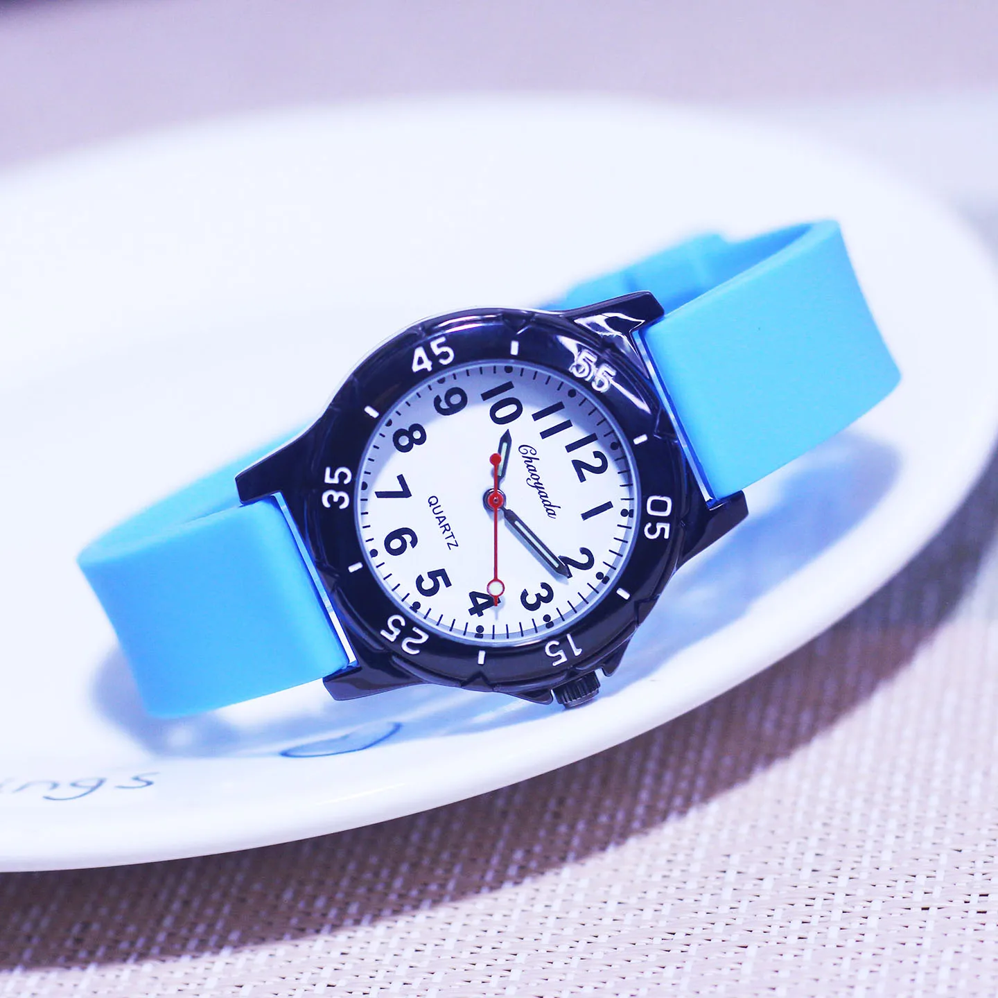 Fashion boys girls soft silicone durable quartz digital watches primary middle school students studying exams watches clocks