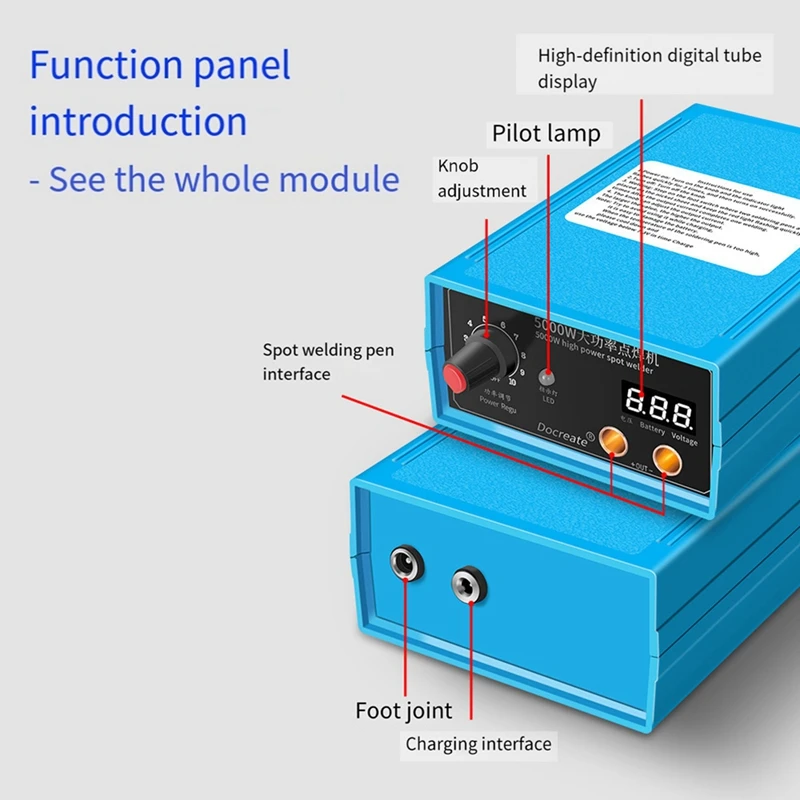 HOT-5000W Spot Welder Portable High Power Spot Welder Mini Handheld Spot Welding For 18650/26650/32650 Battery