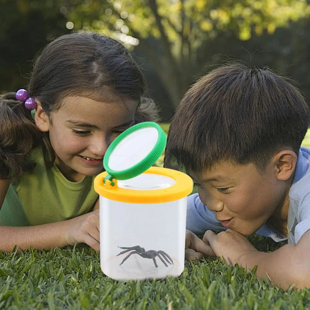 Small Pet Observation Box ABS Environmentally Friendly Spider Handheld Insect Observer Ventilation Reptile Magnifier Cylind I1N2