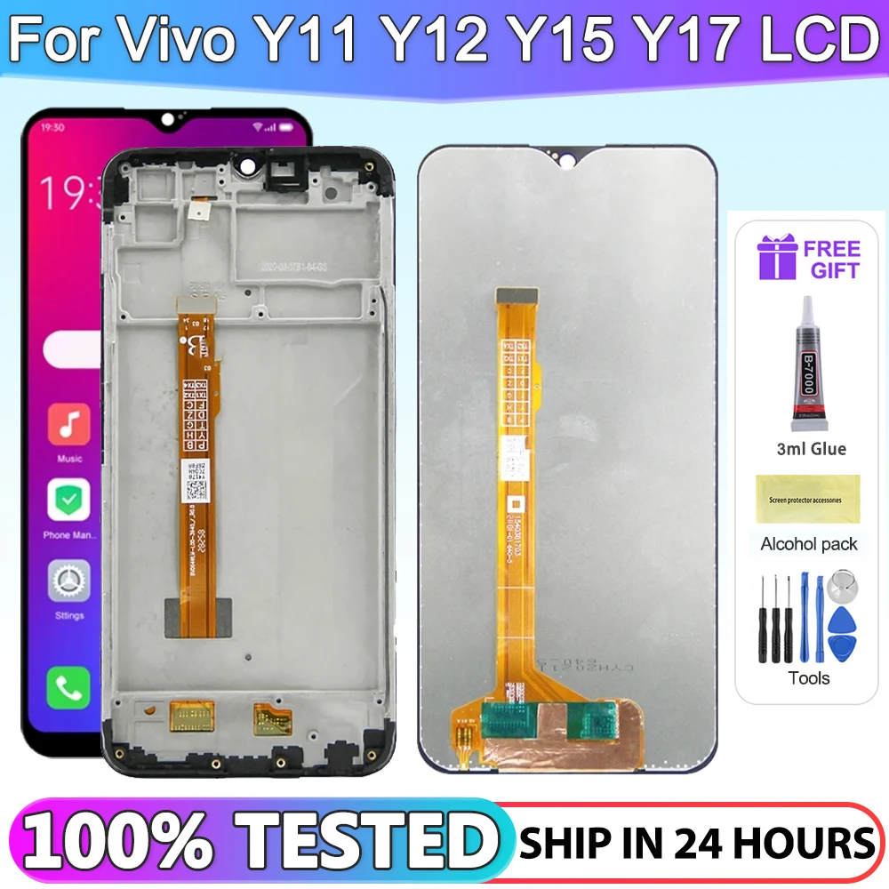 

6,35 ''для Vivo Y11 Y12 Y15 Y17 Y3 ЖК-дисплей с сенсорным экраном в сборе с рамкой