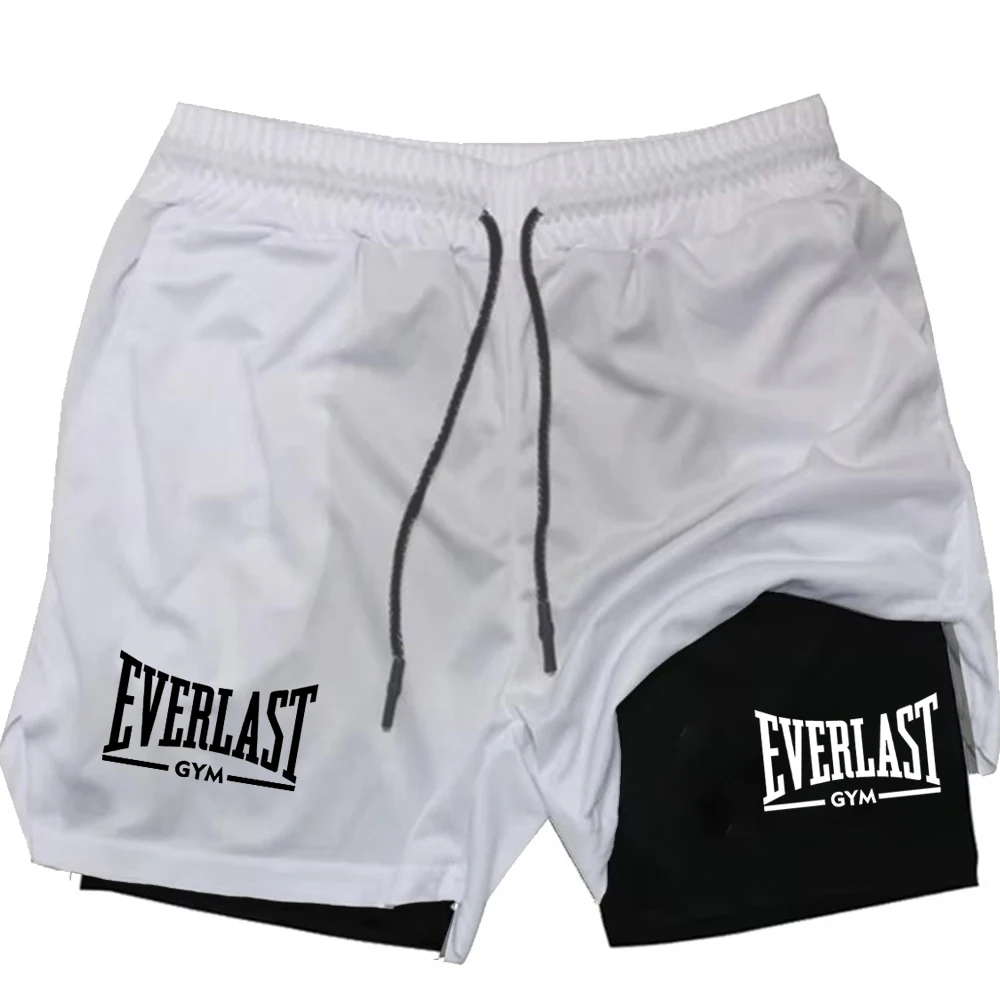 

Men's running shorts, 2-in-1 double-layer sport shorts, sportswear, gym, fitness, shorts, training, jogging, bottom wear, men's